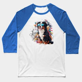 mesmerizing  vector illustration highlights a trendy Bernese Mountain Dog(3) Baseball T-Shirt